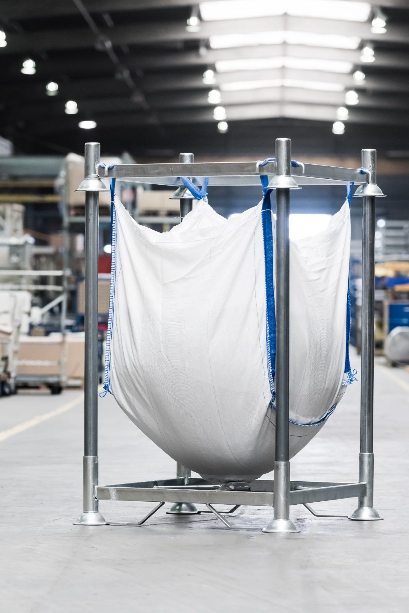 Schüttgutumschlag Big Bag, Big BagGestell, Entleerstationen Manuline