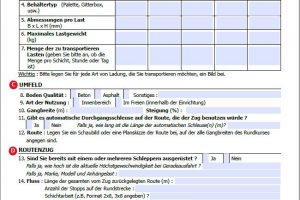 Lastenheft für Plattformwagen