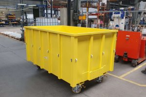 Maßgeschneiderter, ergonomischer Container für Industrieabfälle